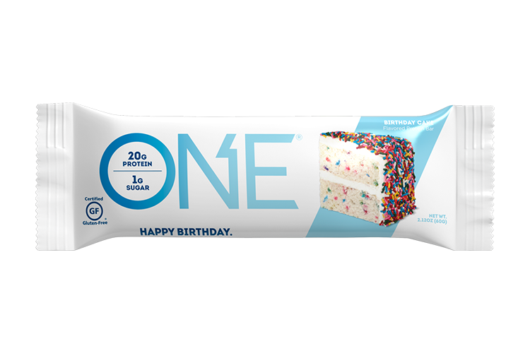 ONE Protein Bar Birthday Cake